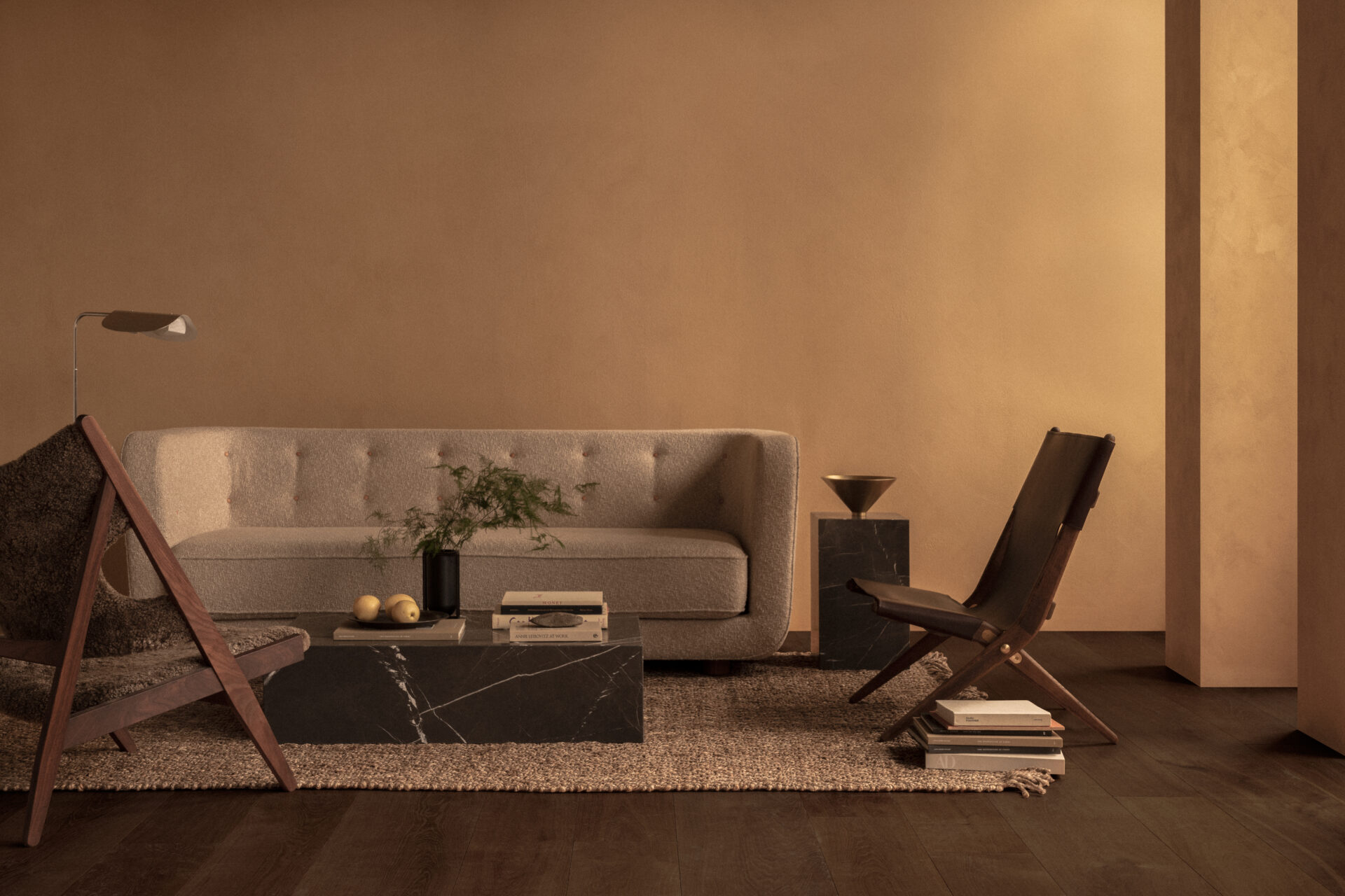 Audo_Vilhelm_Sofa_Saxe_Lounge_Chair_Knitting_Plinth_Tall_Low_Wing_Floor_Lamp_Taper_Bowl_Kubus_Lolo_Vase