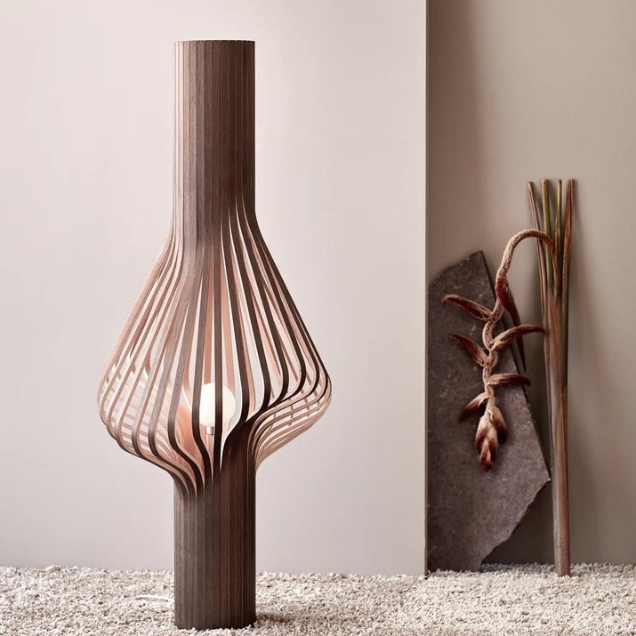 Tendance Mocha Mousse lampe à poser en bois design