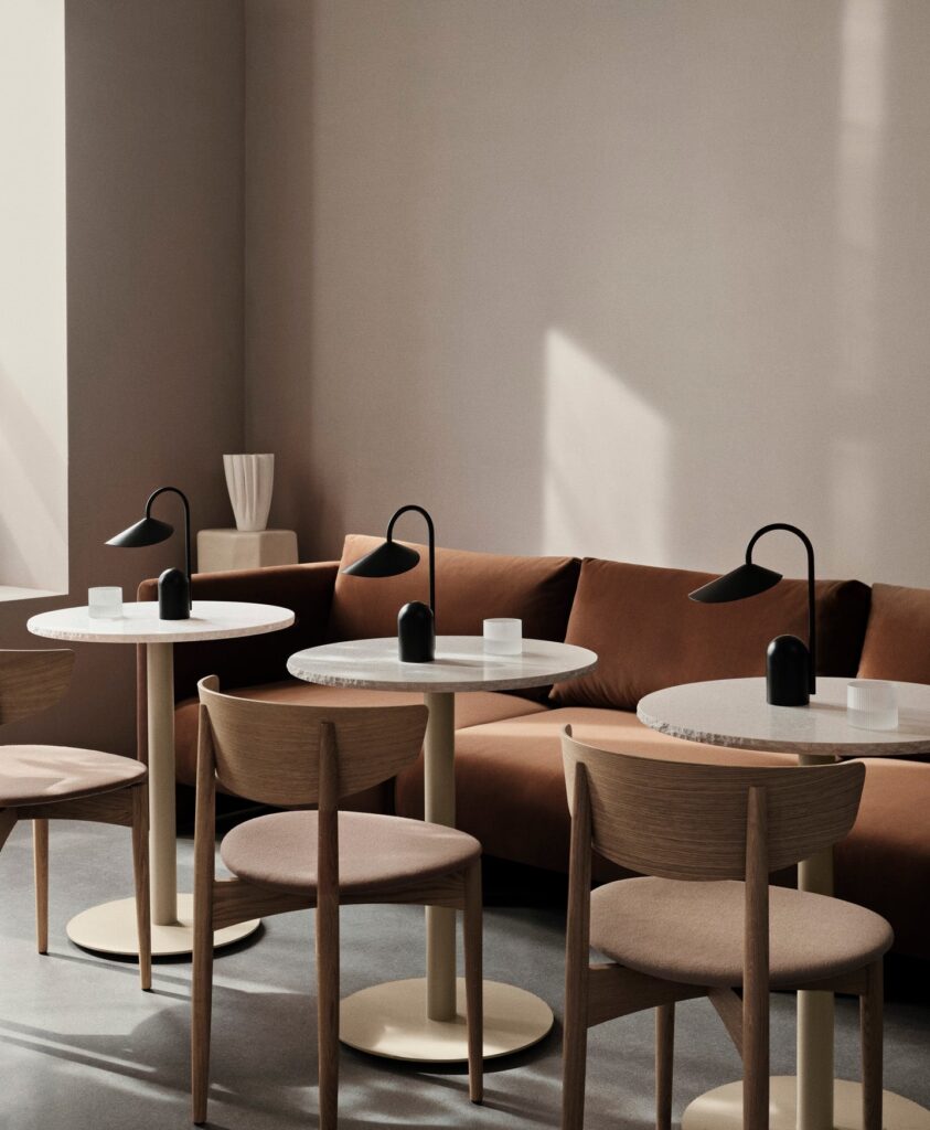 Banquette terracotta mesure restaurant 
