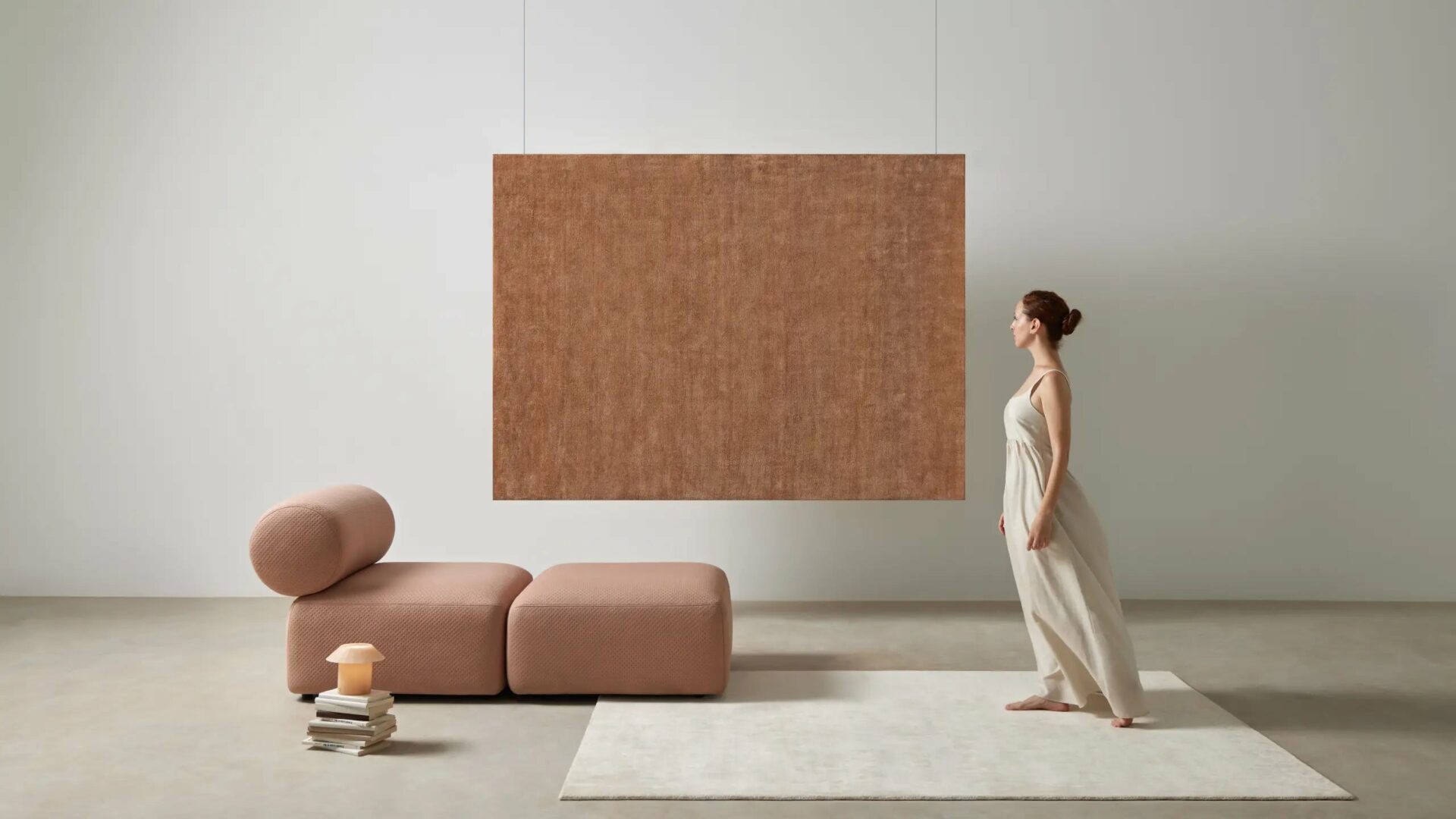 Collection Pure Glam terracotta de Kuatro Carpets, tapis design moderne haut de gamme